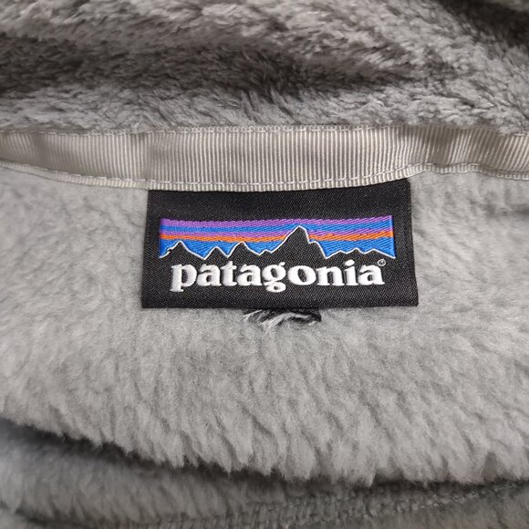 Patagonia gray plush 1/4 snap Retool snap tee pullover sweatshirt ladies Medium - Picture 8 of 9